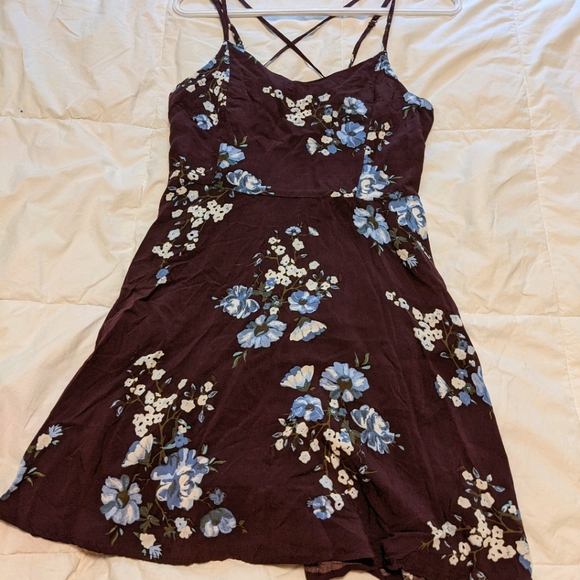 GARAGE Crossback Floral Mini Dress | Size Medium - Picture 2 of 9